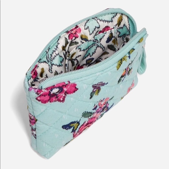 Vera Bradley Iconic RFID Crossbody Ikat Bouquet & Coin Purse Water Bouquet NWT - Picture 6 of 9